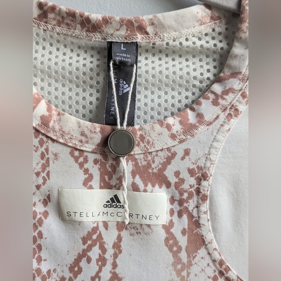 EUC... STELLA MCCARTNEY ADIDAS Snakeskin Print Sport Top SIZE L - Picture 2 of 9